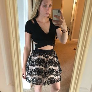 Crop top and skirt